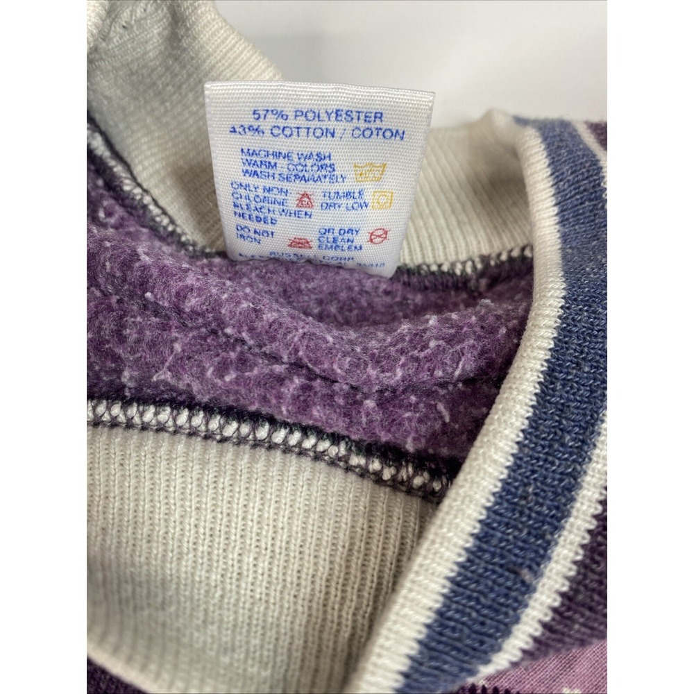 Vintage Jerzees Super Sweat Sweatshirt Purple Crewneck Size M USA - Picture 16 of 16